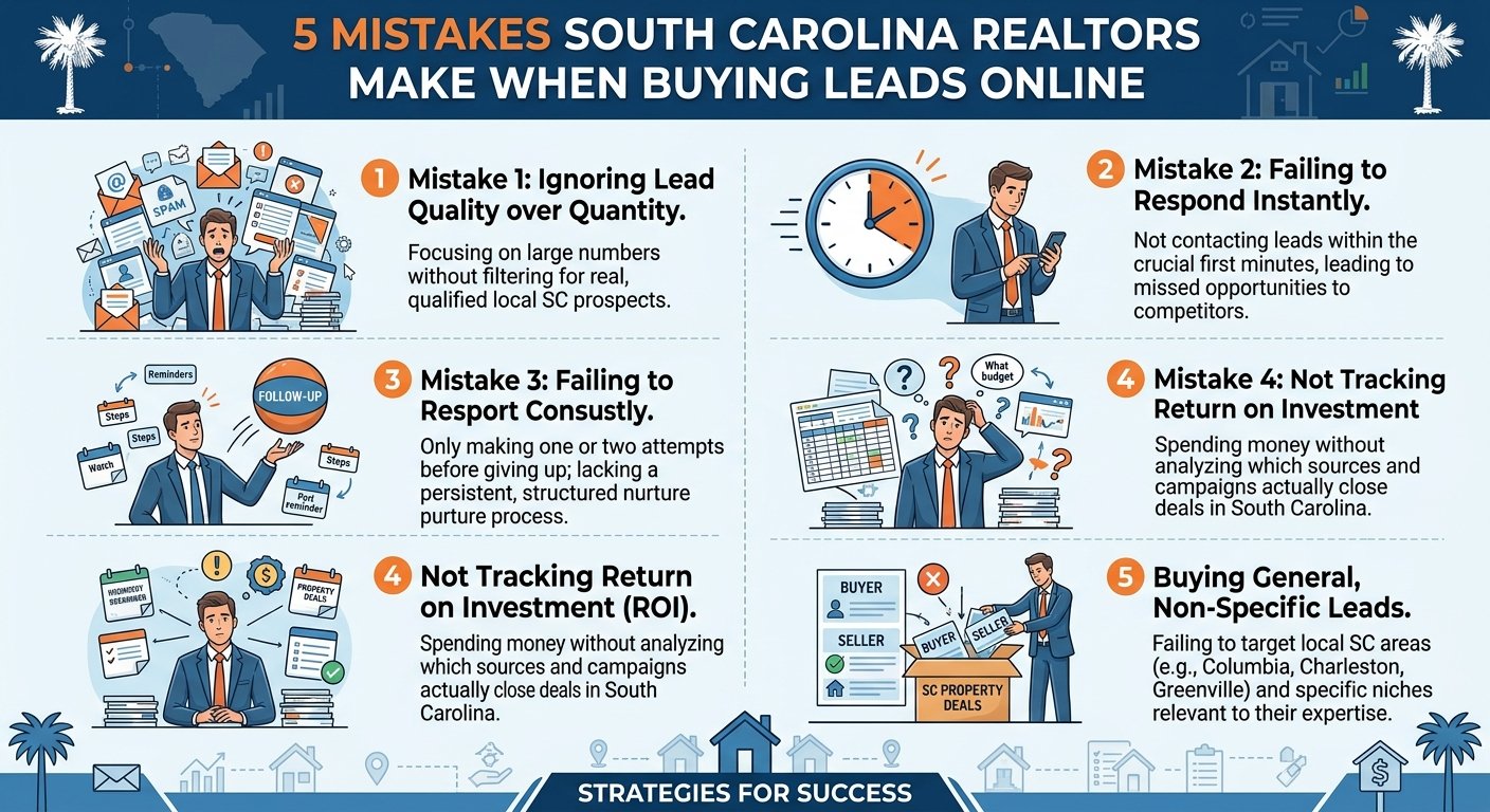 5 Mistakes South Carolina Realtors Make When Buying Leads Online article image